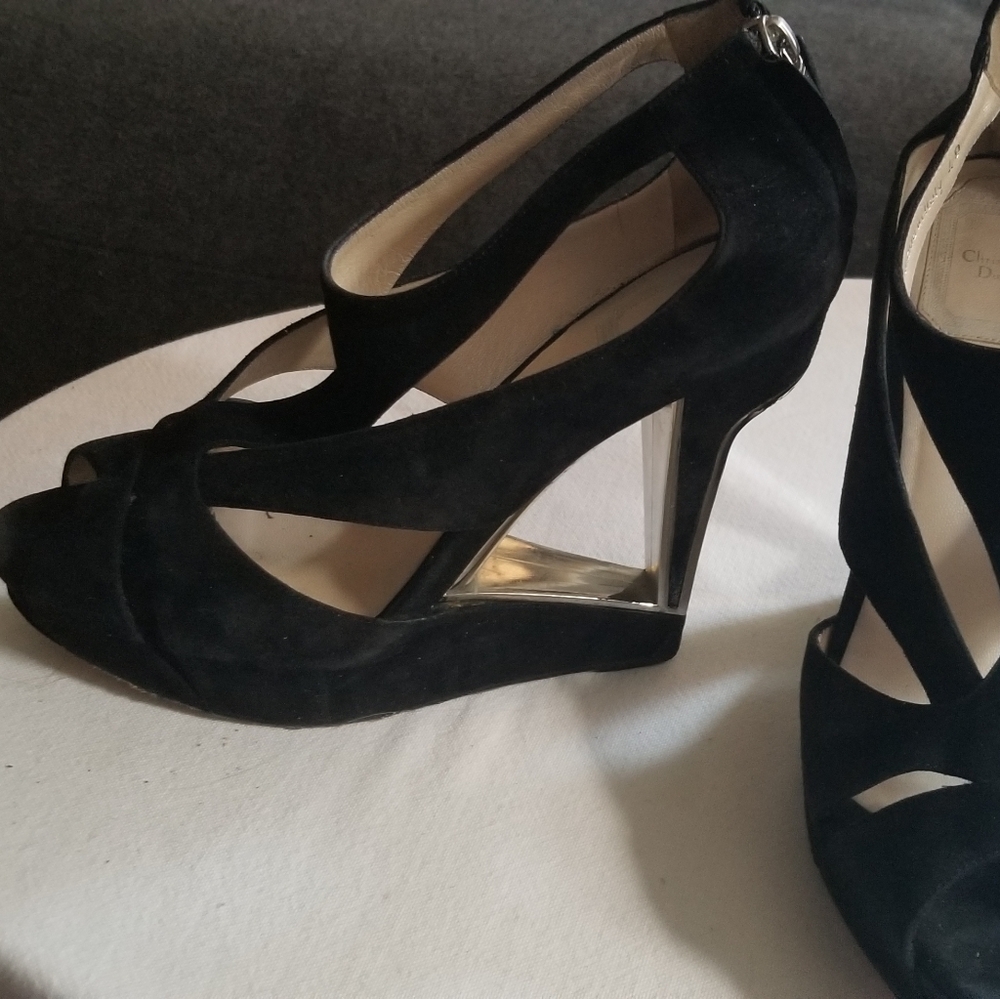 Christian Dior Cutout Wedge Sandal - Picture 3 of 6